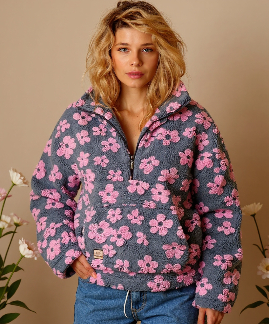 Flora | Blumen-Teddypullover