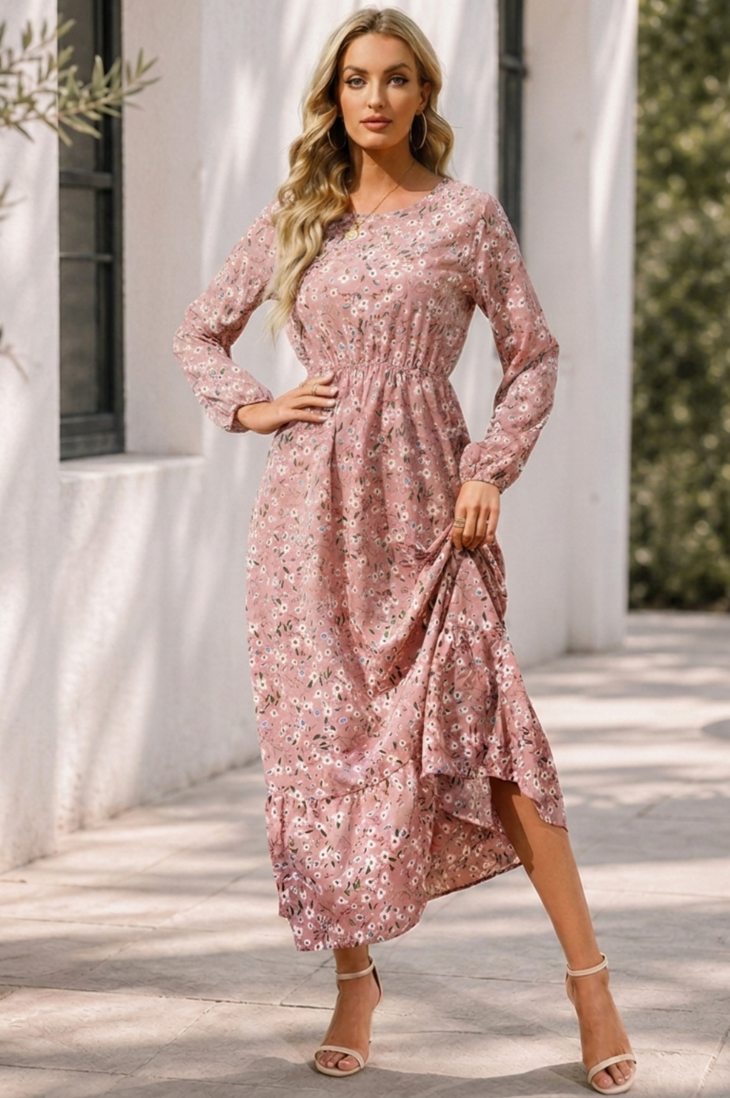 Sara | Florales Midikleid
