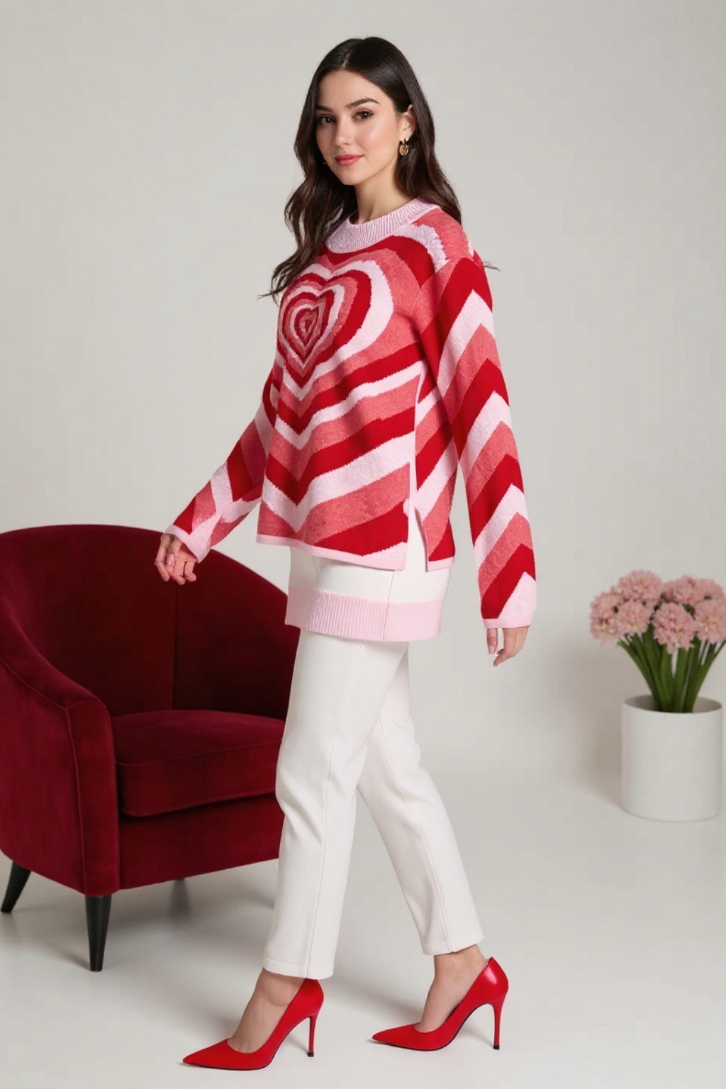 AMORE | Herzmuster-Pullover