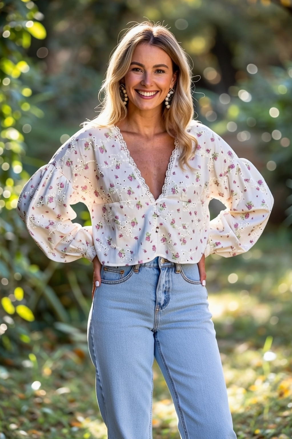 Élise | Blumenbluse