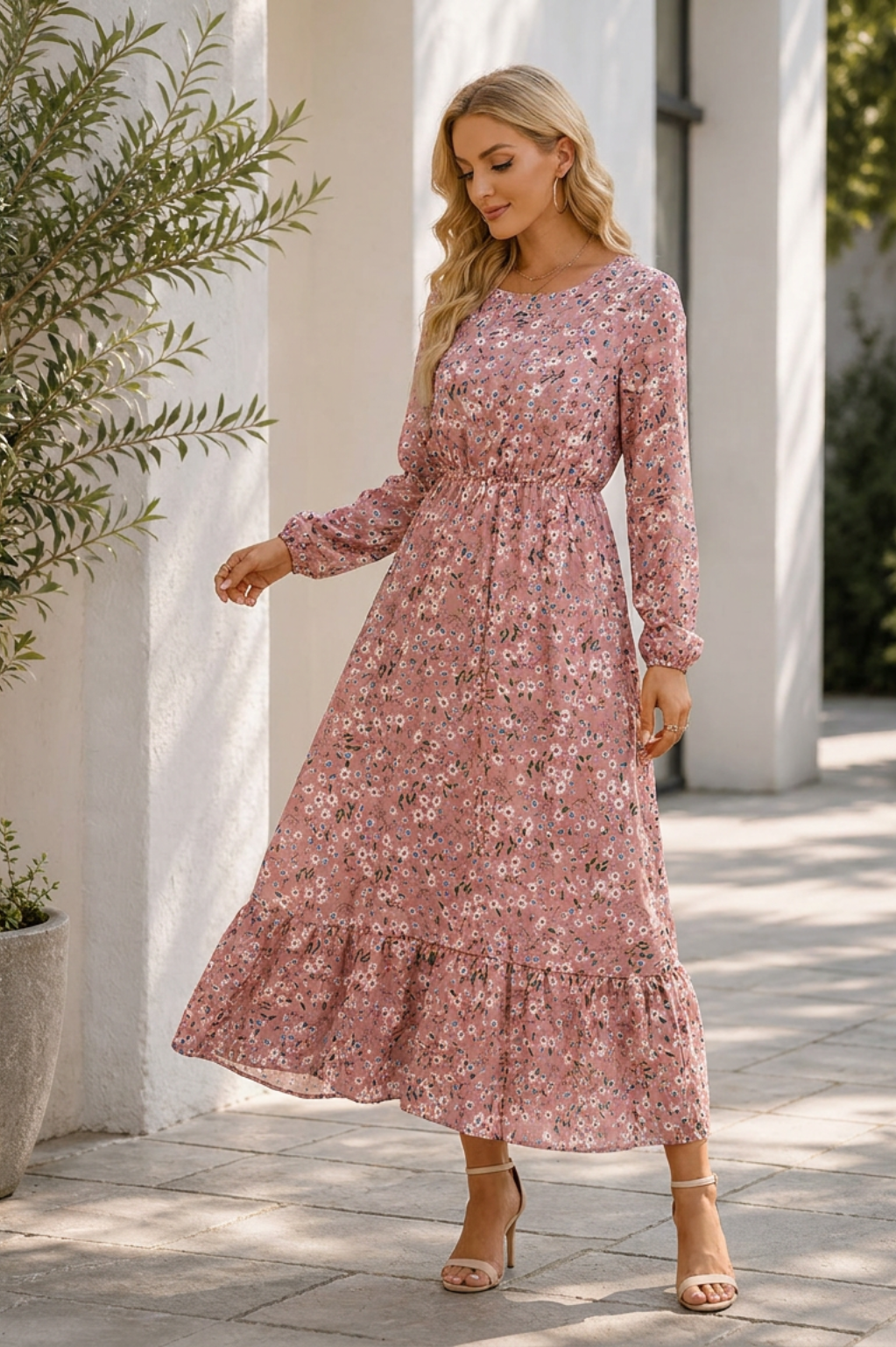 Sara | Florales Midikleid