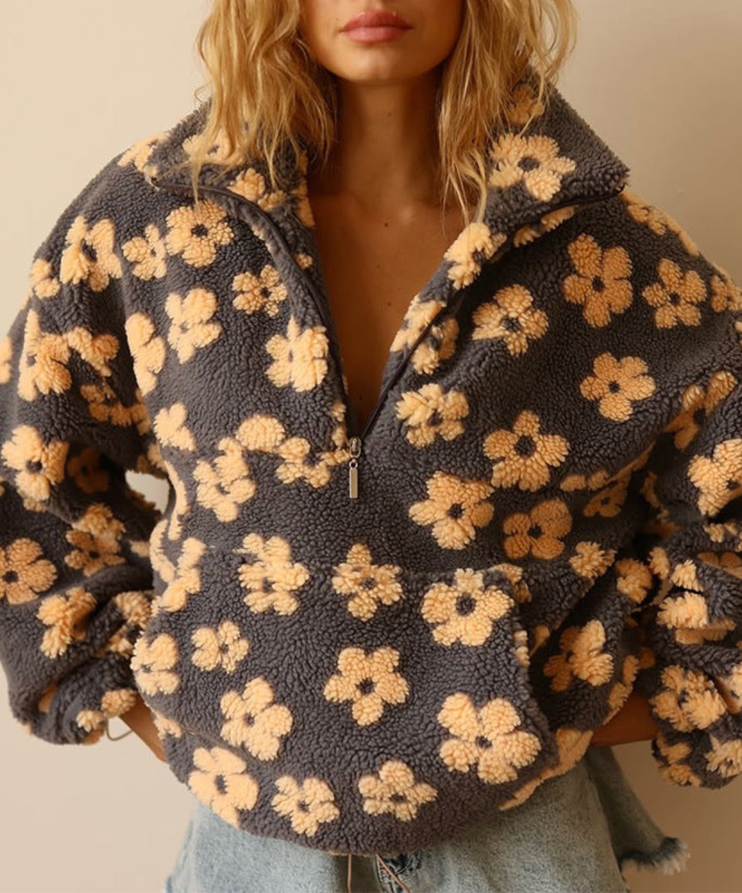 Flora | Blumen-Teddypullover