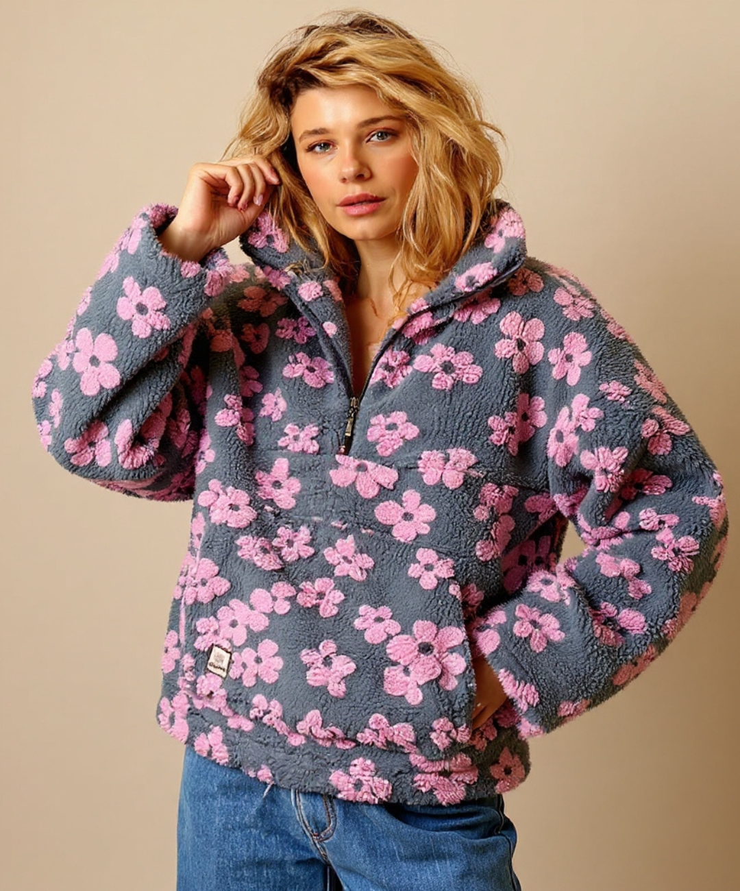Flora | Blumen-Teddypullover