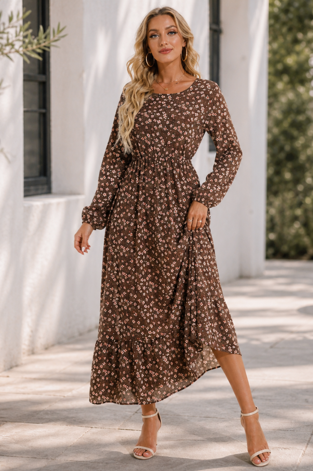 Sara | Florales Midikleid