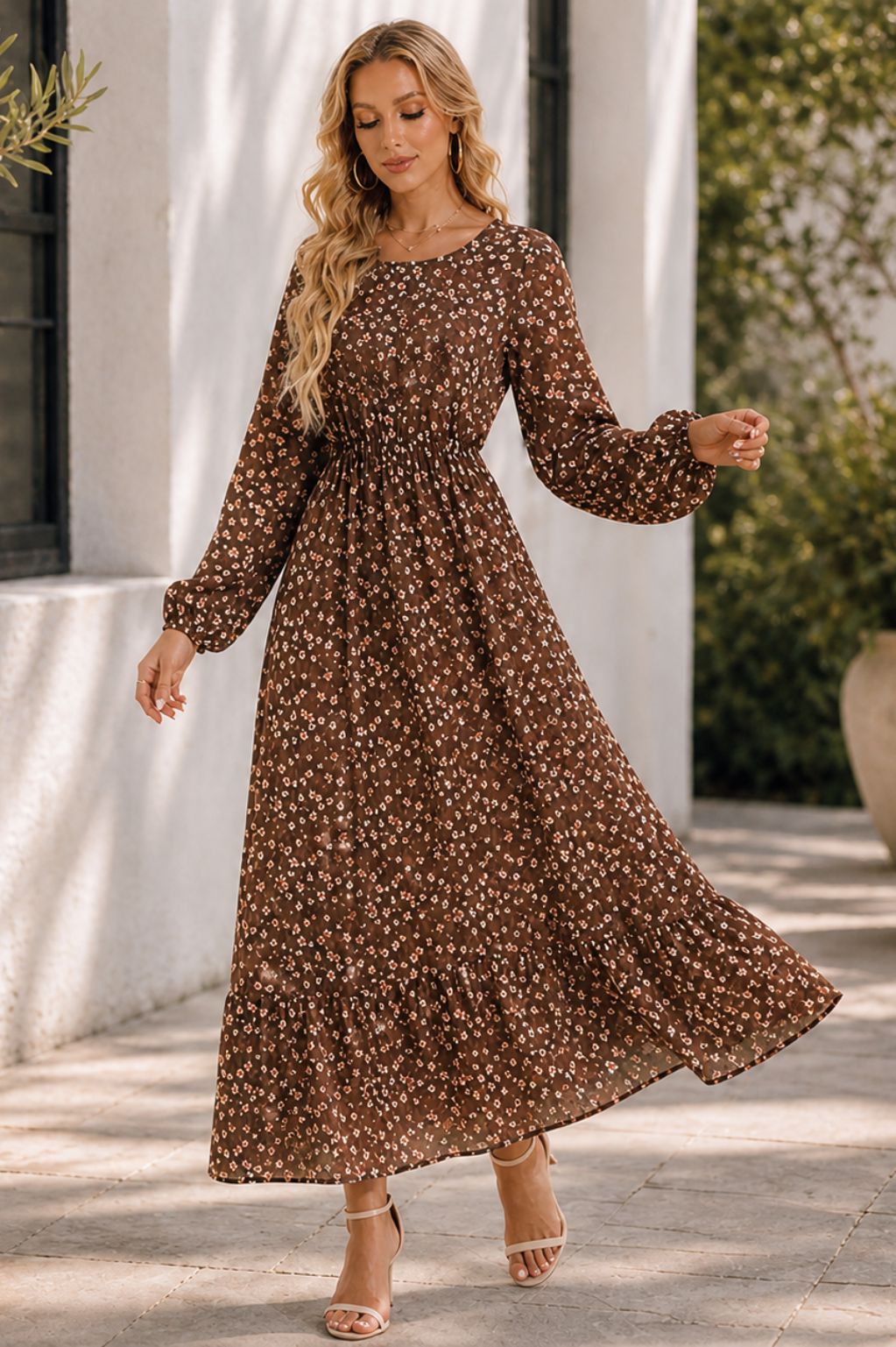 Sara | Florales Midikleid
