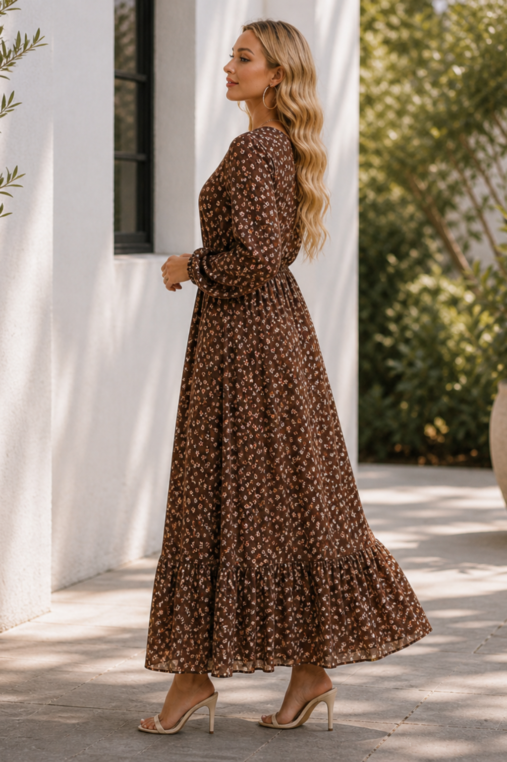 Sara | Florales Midikleid