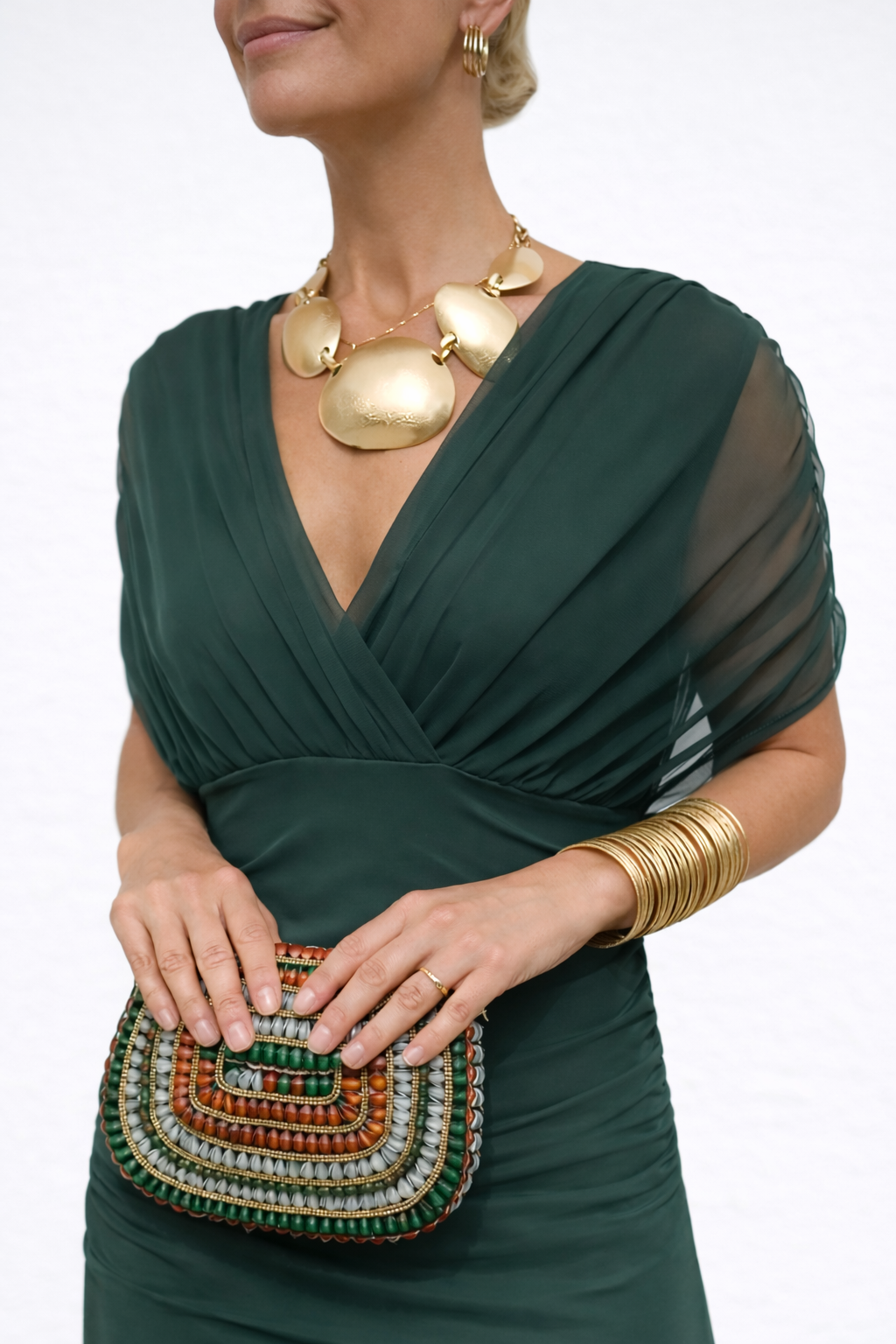 Victoria | Drapiertes Maxikleid