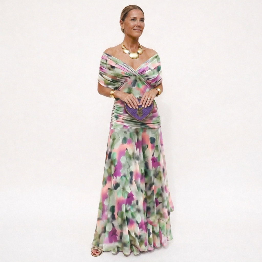 Victoria | Drapiertes Maxikleid