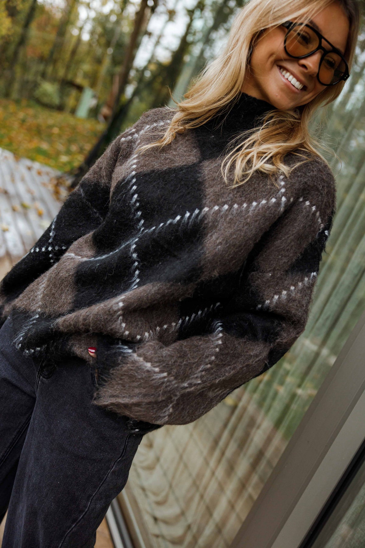 Molly | Karierter Strickpullover