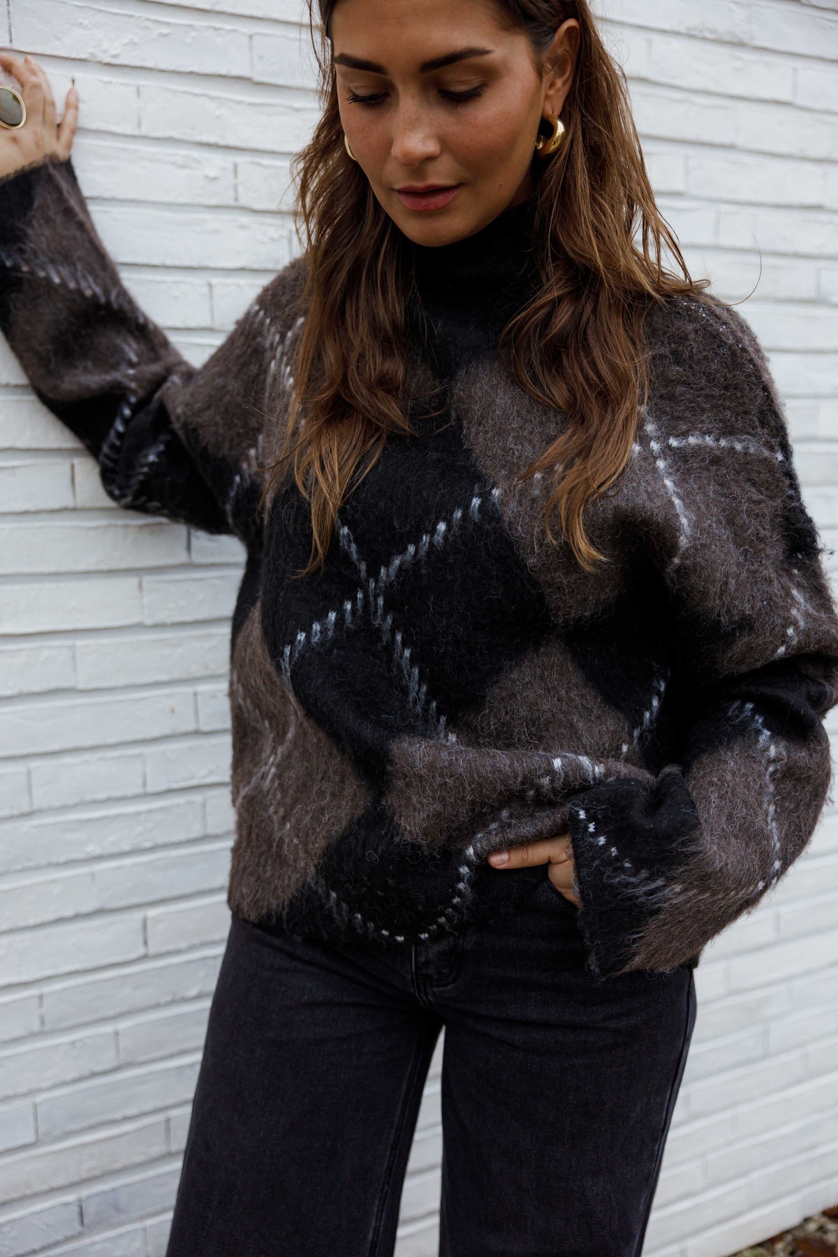 Molly | Karierter Strickpullover