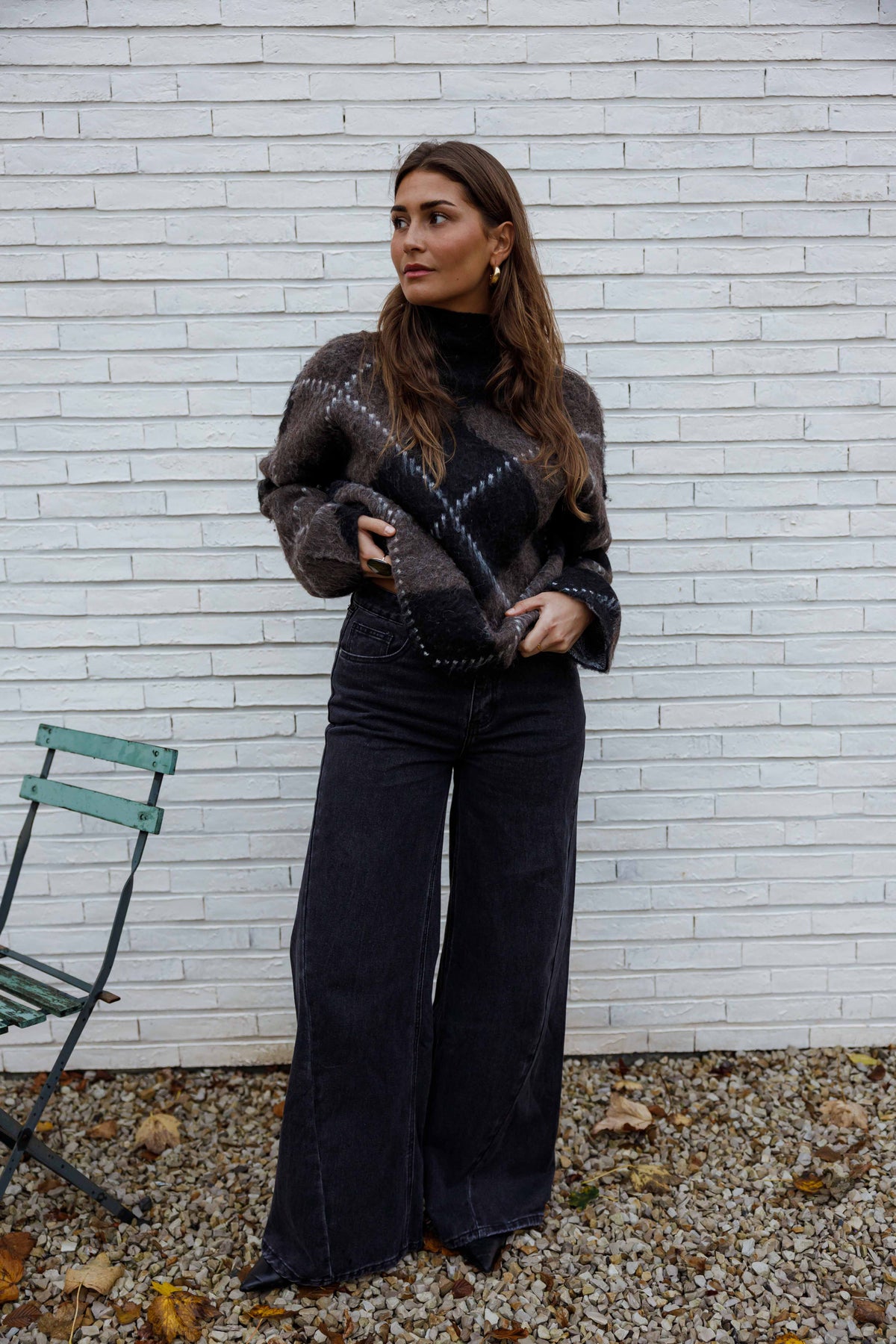 Molly | Karierter Strickpullover