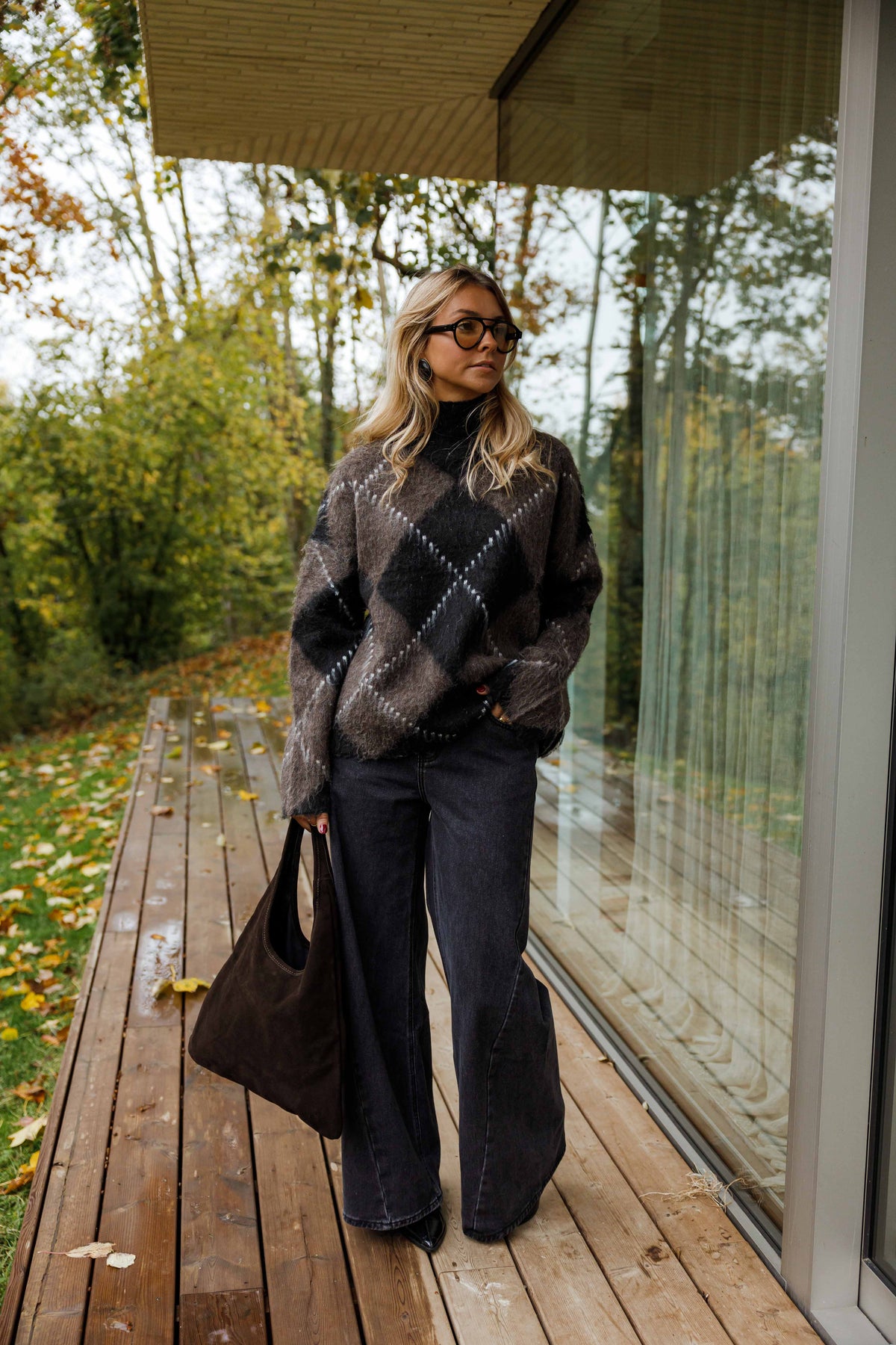 Molly | Karierter Strickpullover