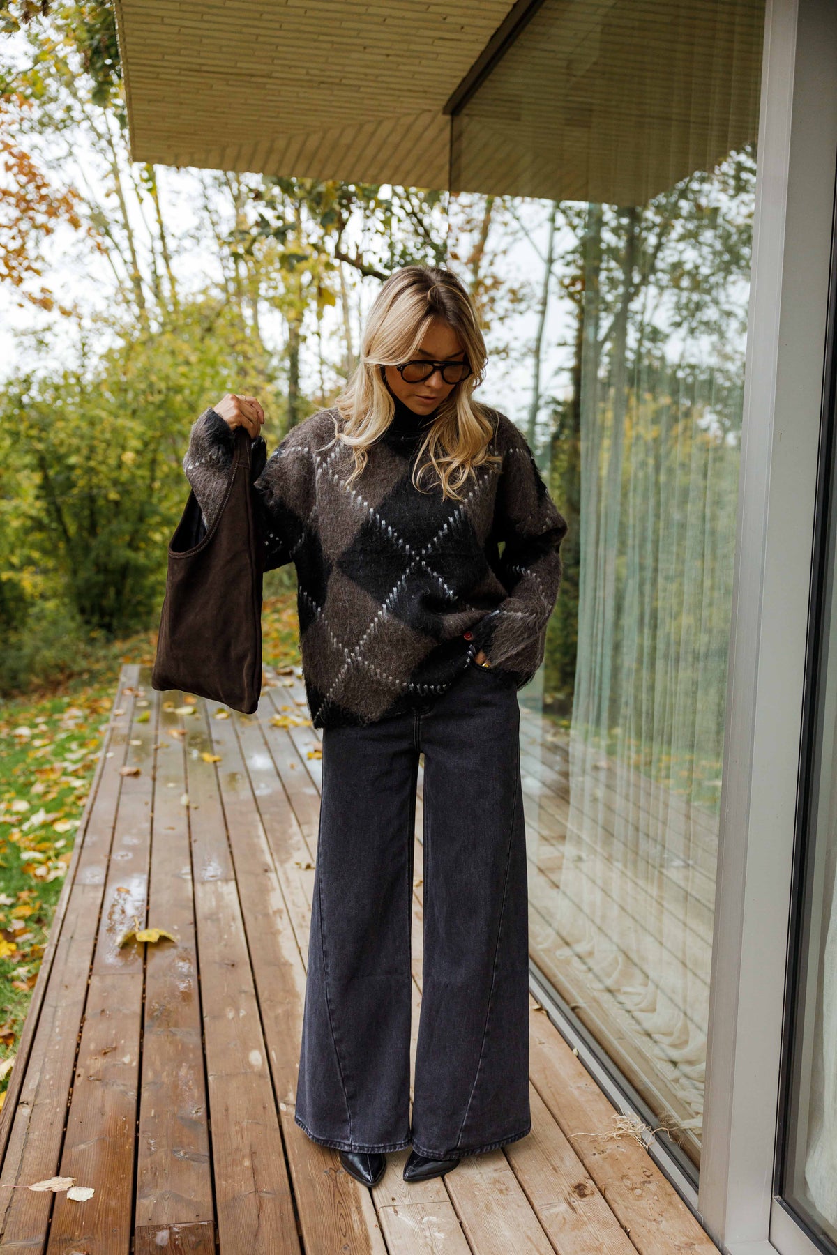 Molly | Karierter Strickpullover