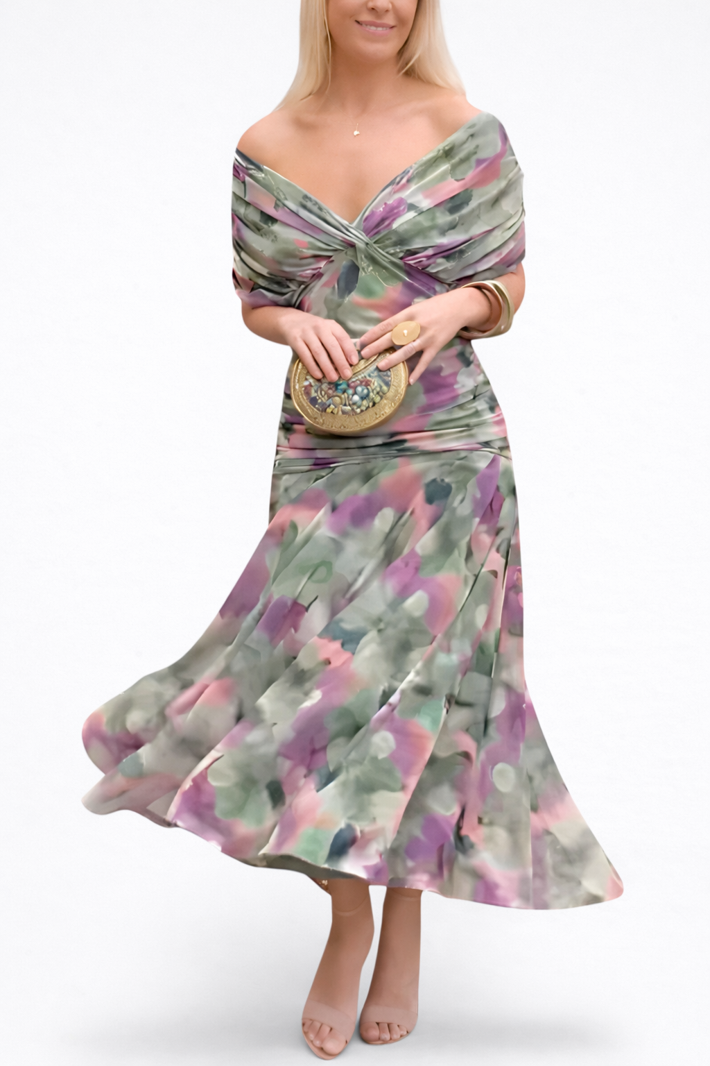 Victoria | Drapiertes Maxikleid