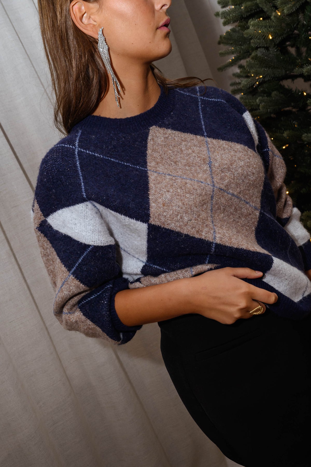 Gina | Argyle-Pullover