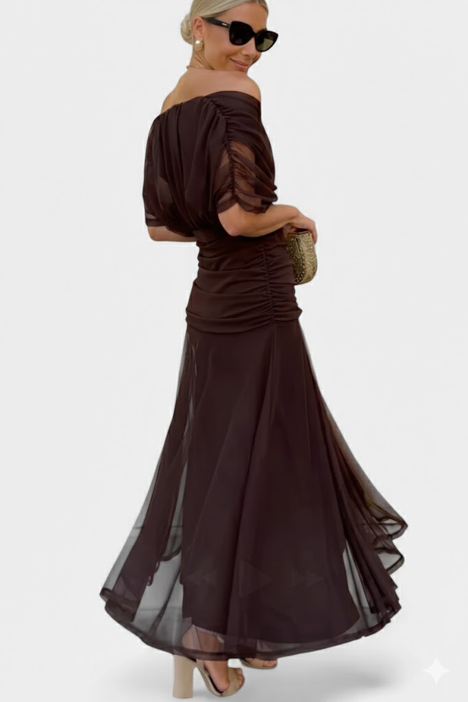 Victoria | Drapiertes Maxikleid